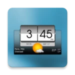 Logo of 3D flip clock & weather android Application 